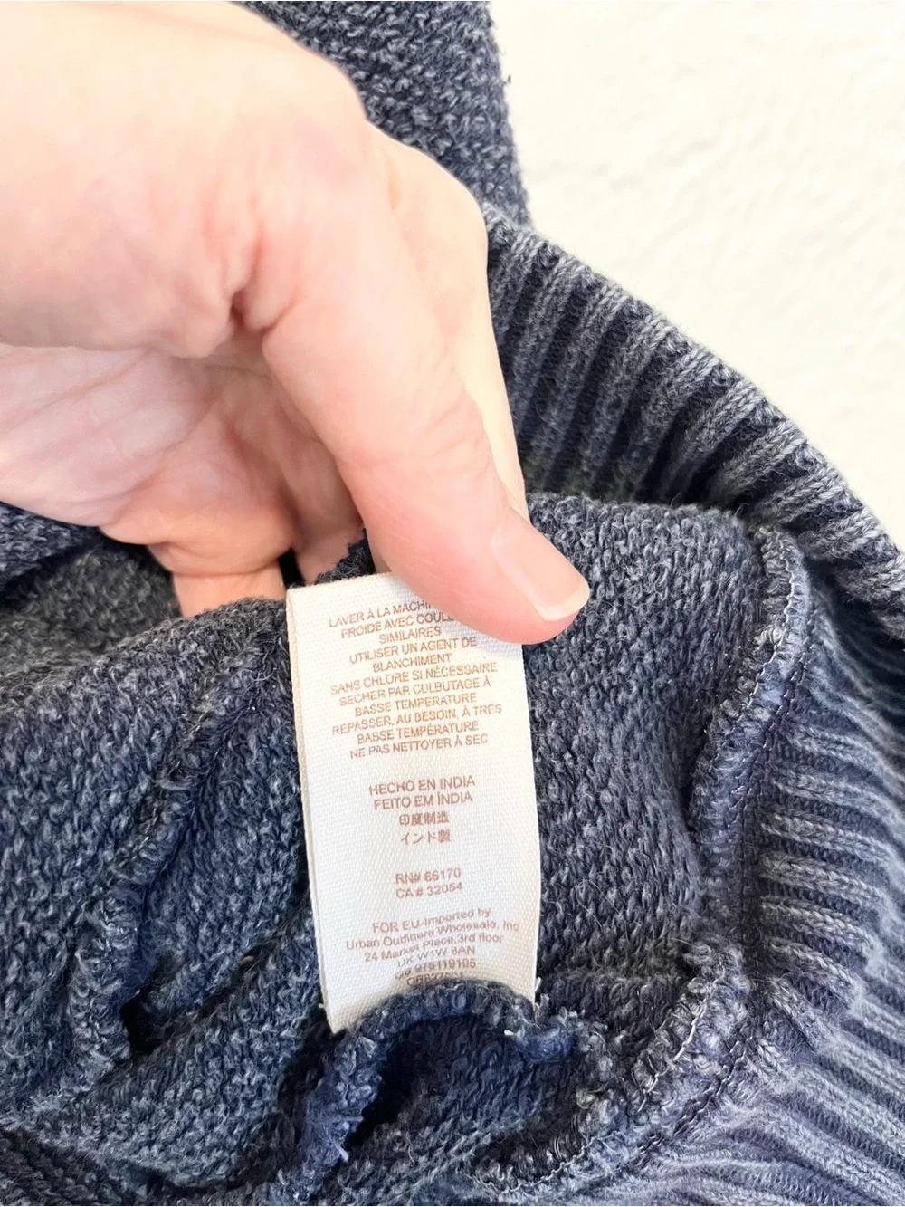 Free People Oversized Pullover These Shoulders Blue M/L